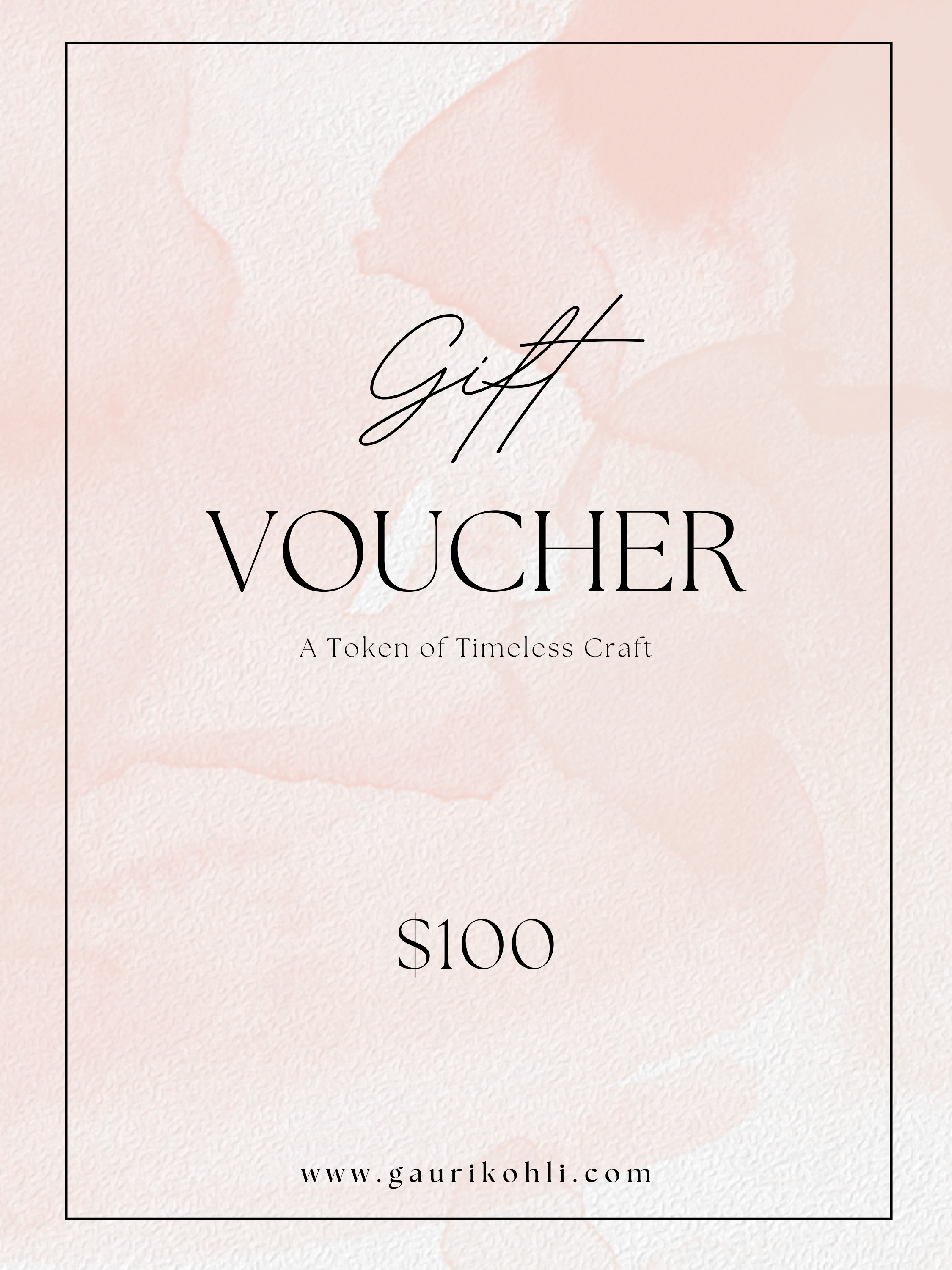 Luxury Digital Gift Card – $100 Gauri Kohli Voucher
A thoughtful and stylish gift voucher worth $100, ideal for home decor lovers and craft enthusiasts