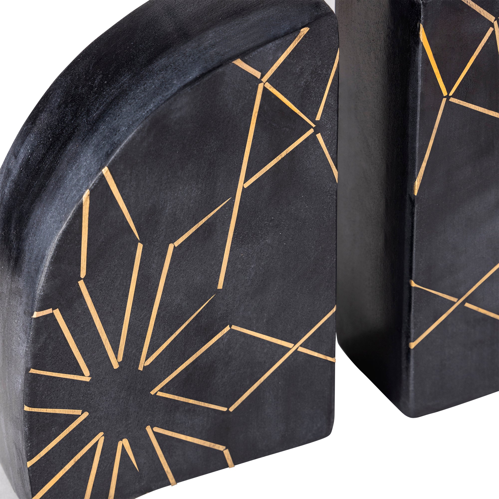 black and gold bookends